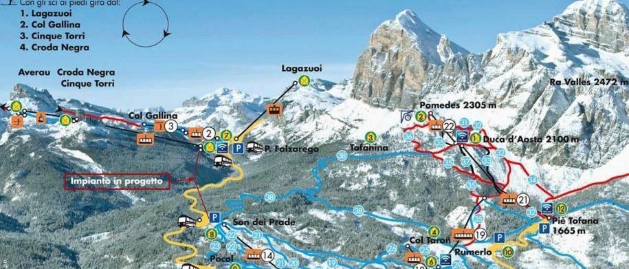 Cortina d'Ampezzo aprueba el primer paso para crear una gigantesca área esquiable