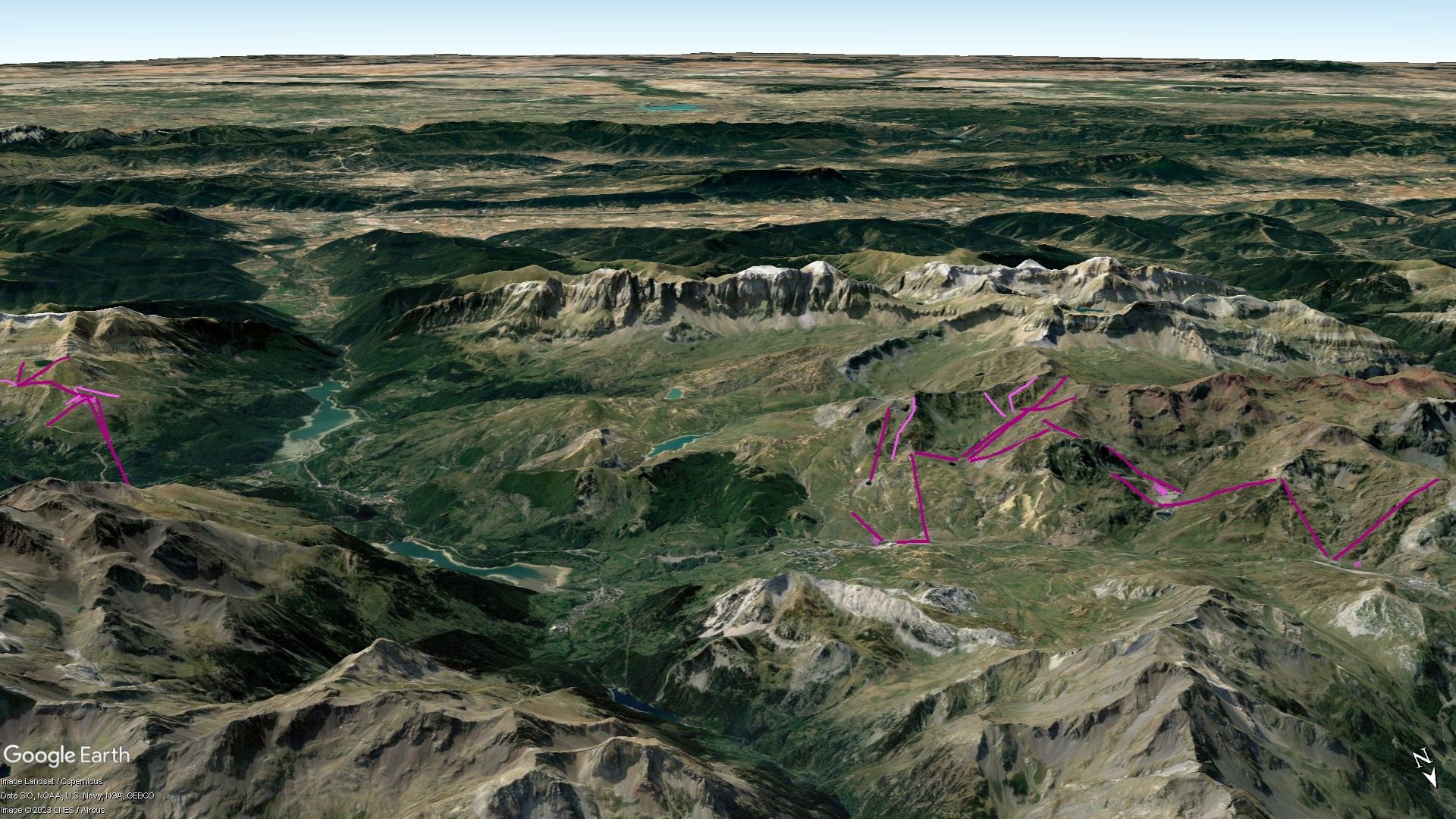 Vista Google Earth Pro Formigal - Panticosa Temporada 2023/24