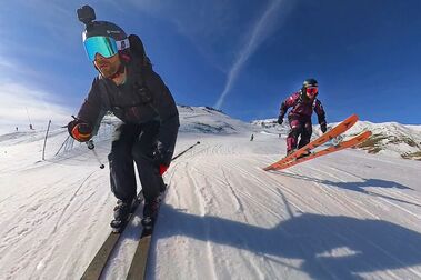Esquiando con Aymar Navarro en Baqueira