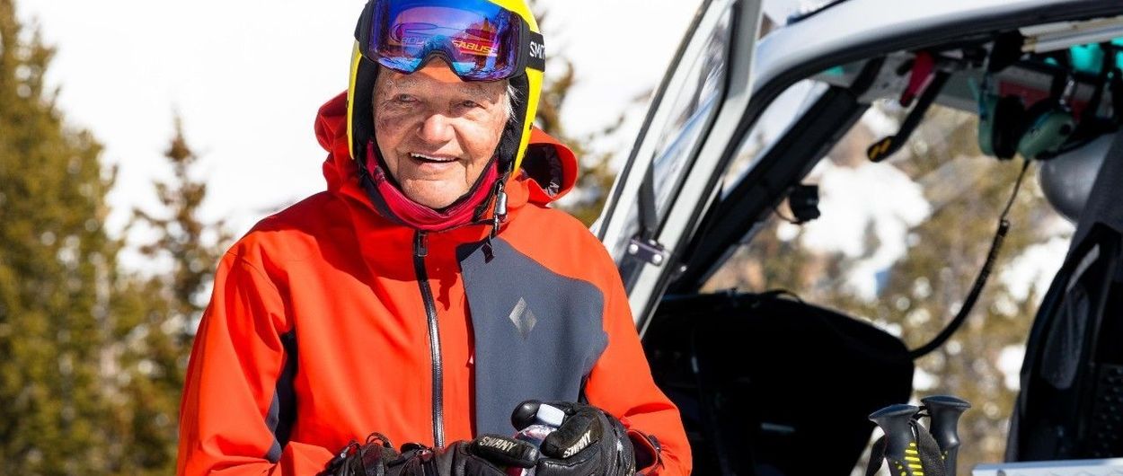 Junior Bounous: tiene el récord de persona de más edad que ha hecho heli-ski