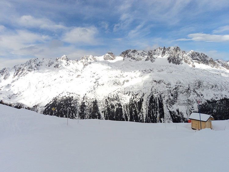 Chamonix, esquiando frente al Mont Blanc