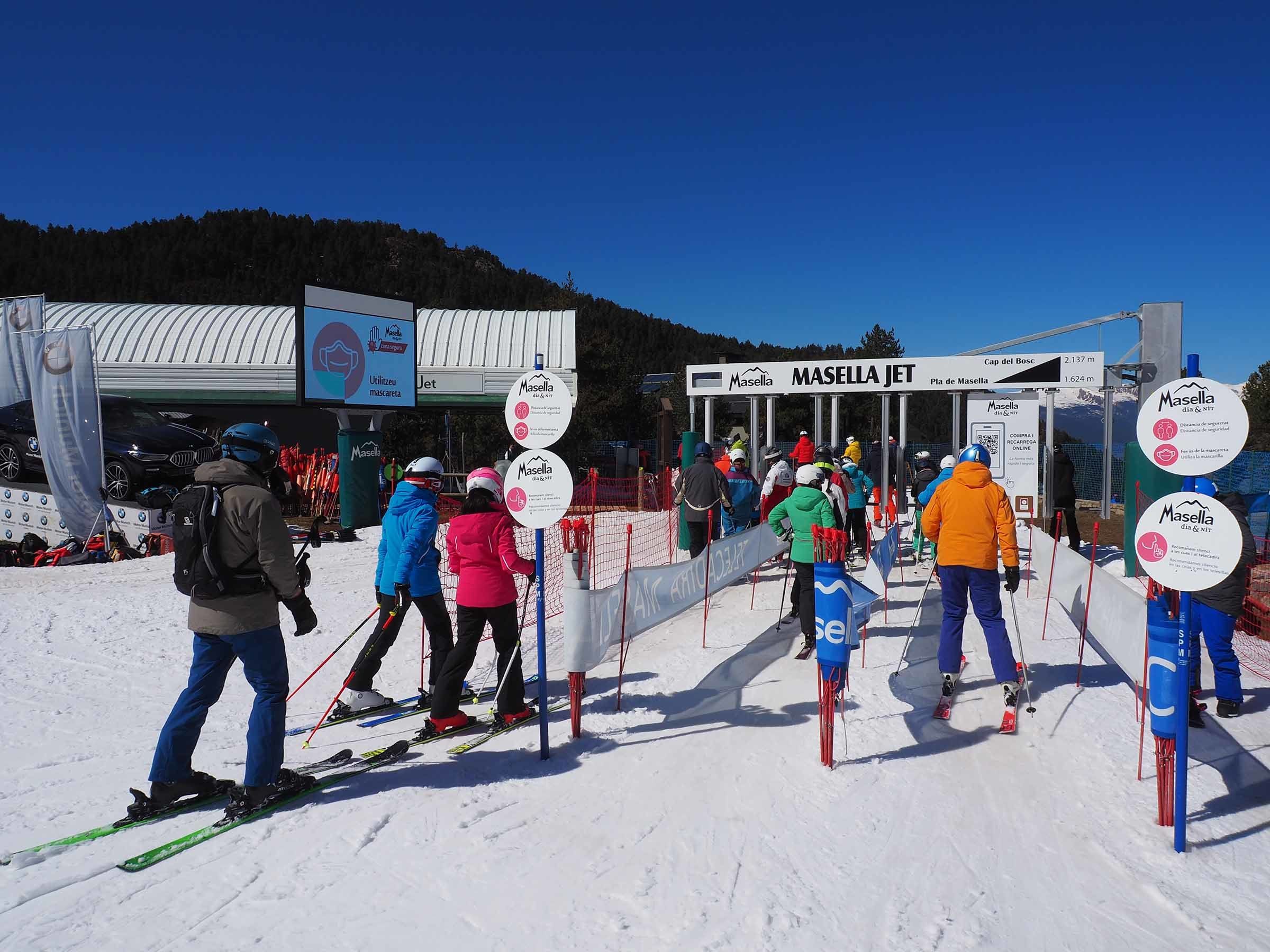 Imágenes de Masella en temporada de esquí con nieve