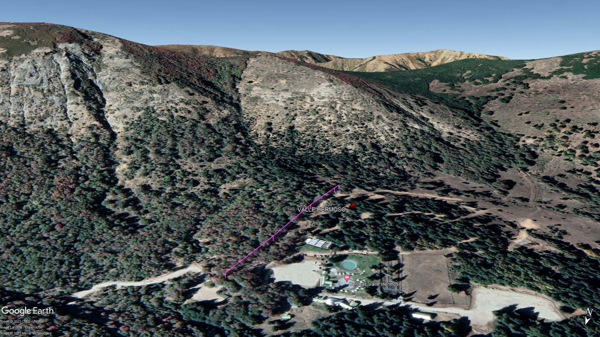 Vista Google Earth Valle Hermoso 2023