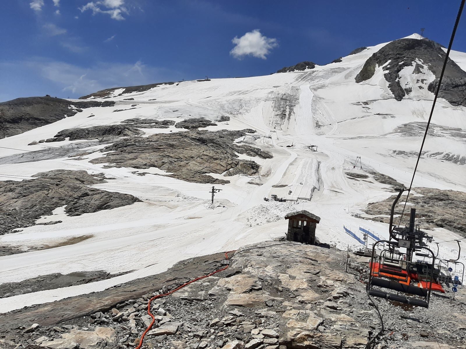 Imagenes del esquí en el Glaciar de Tignes 2022