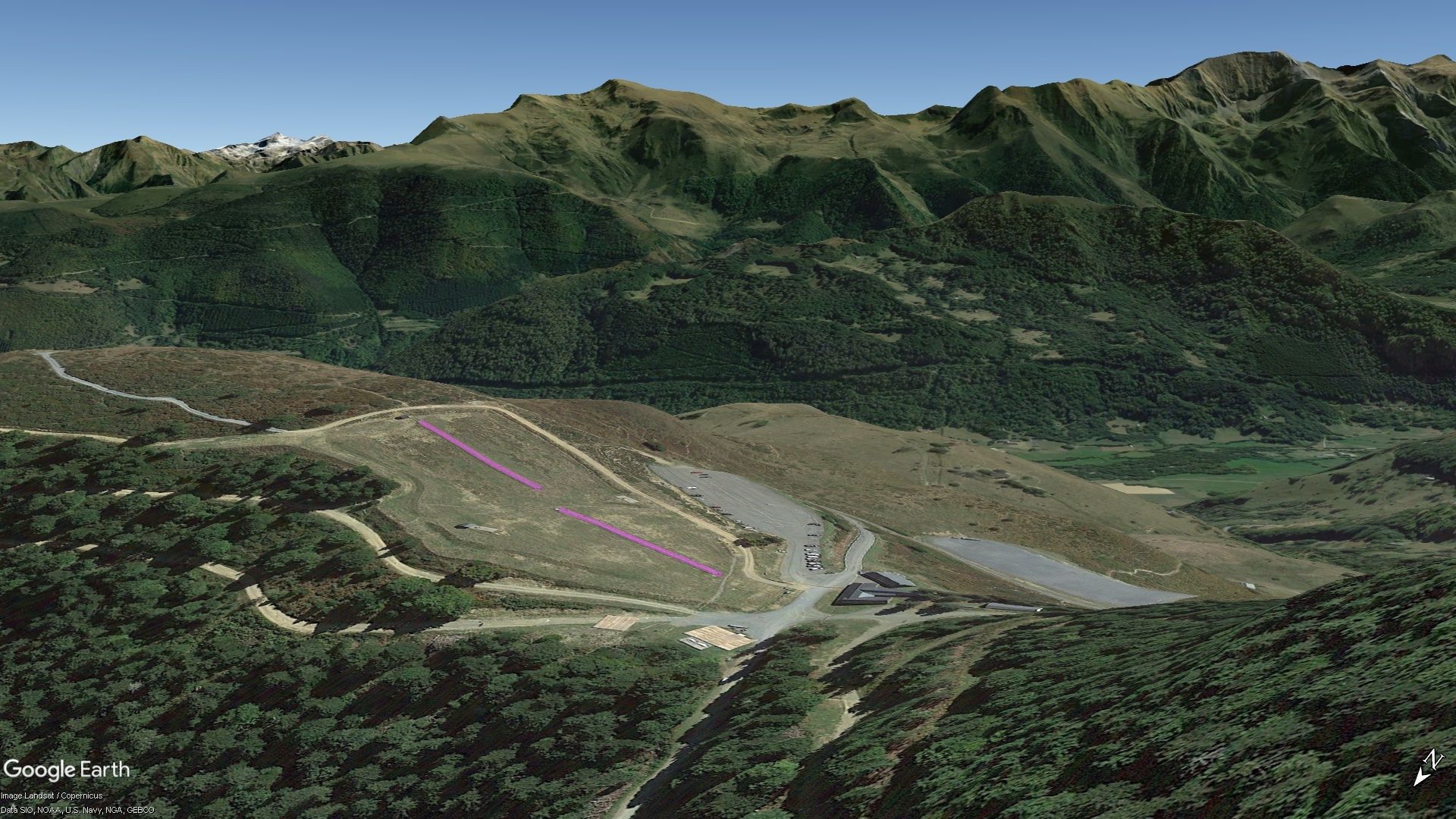 Vista Google Earth Val d'Azun Temporada 2023/24