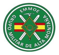 Fotografía del escudo del grupo militar de alta montaña