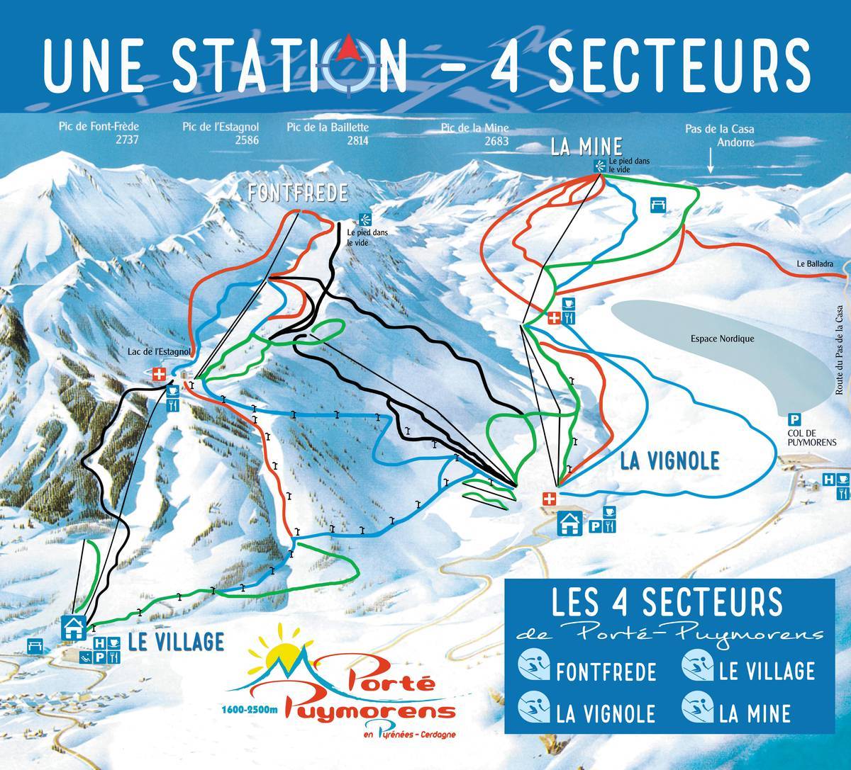 Porté Puymorens presenta varios cambios en su nuevo plano de pistas de esquí
