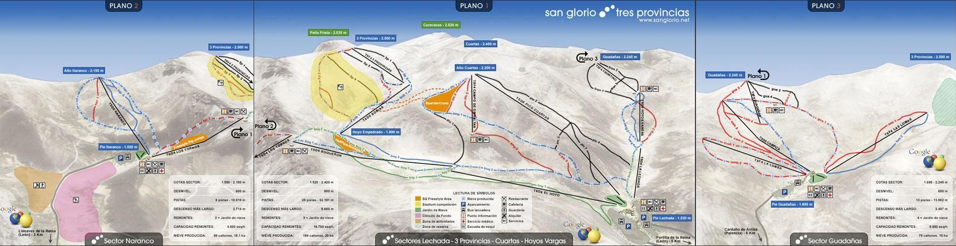 Tres Provincias presenta el plano de pistas de San Glorio - Noticias -  Nevasport.com